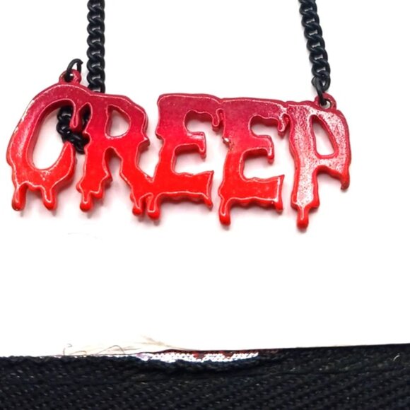 Creep Pendant Chain Necklace-Red+ Black Halloween + Gift Box - Picture 6 of 7